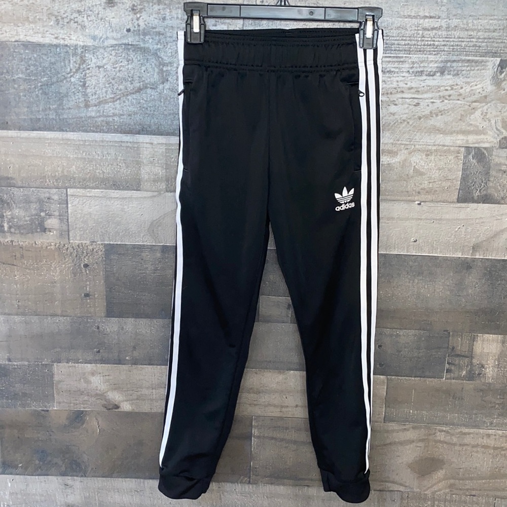 Black and White Adidas Sweatpants